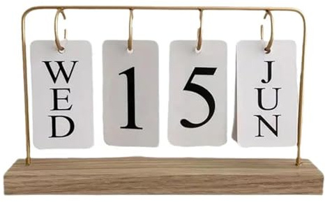 Nachhaltiger Umklappbarer Desktop Kalender – Platzsparender Terminplaner Aus Holz Für Minimalistische Arbeitsbereiche Und Heimdekoration. Desktop Terminplaner