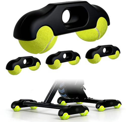 Piashow 4 Stück Rocker Plate Feet mit 8 Tennisbällen, für Wahoo Kickr 2 Core, Indoor Cycling Snap Rocker Feet Adapter, Tragbarer Wippplatten-Fahrradtrainer