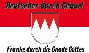 Fahne Franken Franke durch die Gnade Gottes Grösse 1,50x0,90m