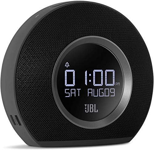 JBL Horizon Radiowecker - Schwarz – Dual Wecksystem über Bluetooth, UKW-Radio und Weckton – LED Nachtlicht für gemütliches Aufstehen