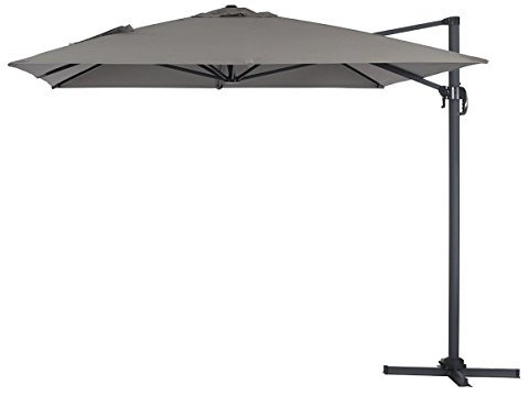 Parasol Lateral de jardín en Aluminio - Sun 4- Rectangular- 3 x 4 m - Gris