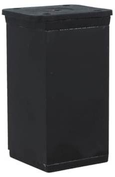 MS Beschläge® Möbelfuss Tischbein Möbelstütze aus Aluminium in Schwarz Diverse Höhen (80mm)