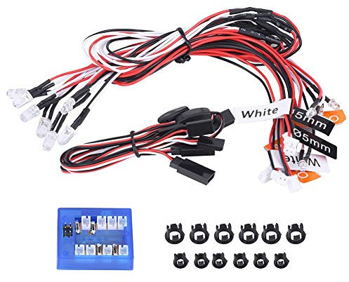 12-LED Auto Licht, Montieren Beleuchtung System Kit Simulation Blinklichter für 1/10 RC Auto / LKW / Crawler
