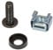 Faconet 20 x 6 mm Mounting with Washer and Cage Nut Screw Set for 19 inch Server Rack Cabinet System Black