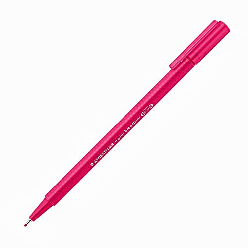 Staedtler triplus 338 Fineliner rot 1 Stück - Feinschreiber (rot, rot, dreieckig, Tinte auf Wasserbasis, 0,8 mm, Deutschland)