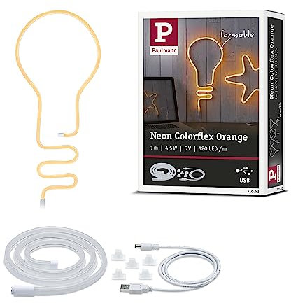 Paulmann 70562 LED Stripe Neon Colorflex incl. 1x4,5 Watt Lichtband Orange Licht zum Biegen Kunststoff LED Streifen