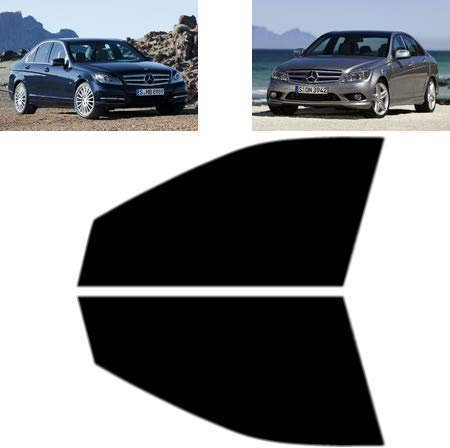 Tintcom.com Passgenaue Tönungsfolie für-Mercedes C Class W204 4-Türen Limousine 2007-2013 - Vordere Seitenscheiben (50% Hellschwarz)