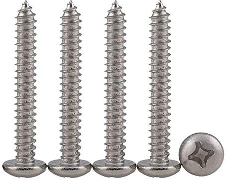 Drenky Vis M5 Autotaraudeuses à TêTe Bombée 50 Pièces M5 X 30 Vise Placo en Acier Inoxydable 304 Terrasse à Bois Cruciformes Filetage Complet Fixations