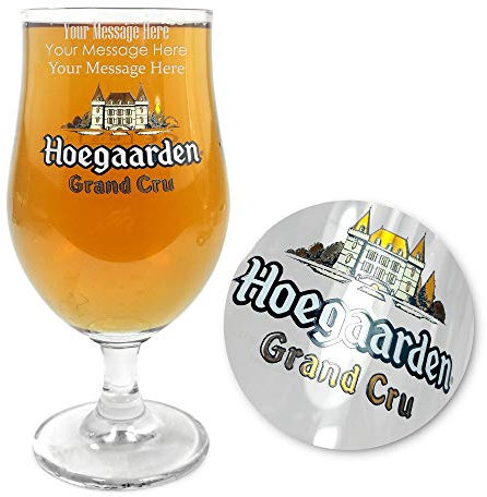 Hoegaarden Bicchiere da birra belga con incisione, personalizzabile