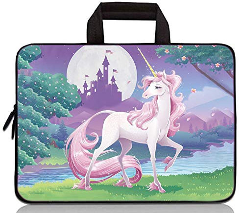 HYUTOTA 11 11.6 12.1 12.5 inch Laptop Carrying Bag Chromebook Case Notebook Ultrabook Bag Tablet Cover Neoprene Sleeve Fit Apple MacBook Air Samsung Google Acer HP DELL Lenovo Asus(Cute Unicorn)