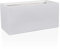 IDEALIST 65cm Large Trough | White Reinforced Stone Rectangle Plant Pot | Garden Planters with Drainage Holes L65 W19 H30 cm, 21 litres