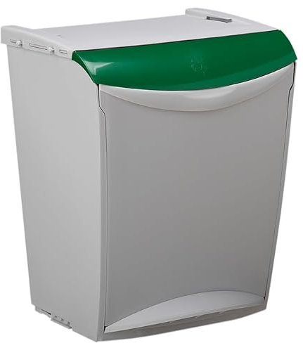Poubelle de tri 25L, Seau intérieur, Fixation murale ou à poser, Ouverture par pédale ou manuelle, Idéal pour le tri sélectif, BAKATRI ROSSIGNOL