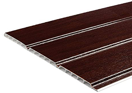 uPVC Hollow Soffit Cladding Panels - Rosewood Plastic Soffit Board - 5 Metre Length x 300mm Wide x 4 Length Pack
