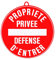 Januel - Panneau Propriété Privée Défense d'Entrer - Panneau Signalétique - 28cm - Rouge Imprimé Blanc - PVC Rigide 5mm - Résistant aux UV Taille unique