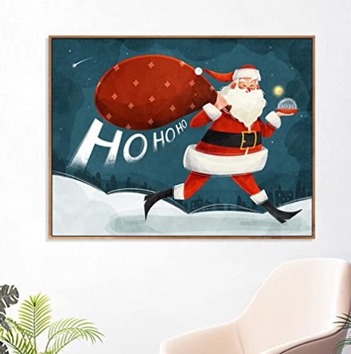 XUSANSHI Die Bilder/Das Wandbild/der Kunstdruck Frohe Weihnachten Druck und Poster Ölbild für Zuhause, Moderne Dekoration, Dekodruck Kein Rahmen 50x70cm