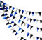30Ft Marineblau Schwarze und Silber Party Dekorationen Royal Blue Dreieck Flagge Wimpel Banner Bunting für Geburtstag Hochzeit Braut Babyparty Nautical Achor Pirate Themenparty Dekorationen Vorräte