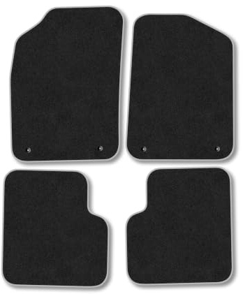 Fiat 500 (2012-2024) Carpet Car Mats | Grey Edge Trim Tailored Fit Floor Mats Full Coverage Protection Accessories Easy Clean Anti Slip Made in the UK