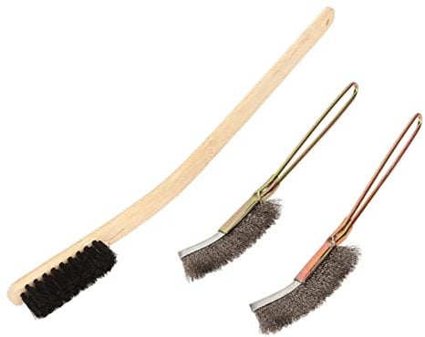 3Pcs Pet Bird Cage Cleaning Brush, Long Handle Feeder Cage Wire Brush Cleaner Pet Cage Accessories Bird Cage Cleaning Tool