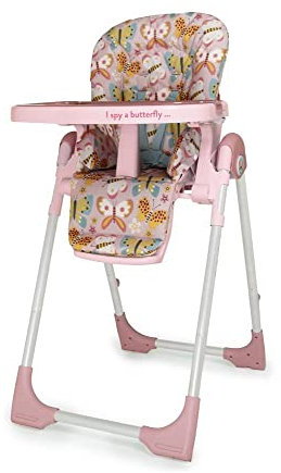 Cosatto Noodle 0+ Hochstuhl - Kompakt, höhenverstellbar, faltbar, leicht zu reinigen, ab Geburt bis 15kg (Flutterby Butterfly)