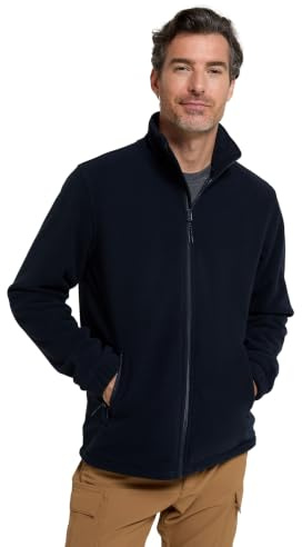 Mountain Warehouse Bernard Mens Windproof Fleece - Windproof, Breathable Sweater, Two Pockets, Full Zip Sweatshirt, Elastic Cuffs - Great For Everyday Use & Winter