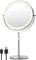 OMIRO 3X/10X Magnifying Makeup Mirror with Light, 8.5 Inches Double Sided Swivel-Free Vanity Mirror with height-adjustable stand (Silver)