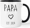 Tasse Schwangerschaft verkünden - Du wirst Papa 2024 - beidseitig bedruckte Kaffeetasse - Geschenk werdender Vater, Farbe: Schwarz