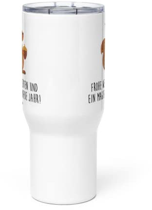 Mr. & Mrs. Panda XXL Thermobecher Eichhörnchen Weihnachten - Geschenk, Reisebecher, Autobecher, Jumbo Becher, Weihnachtsmotiv, Heiligabend, Nikolaus,