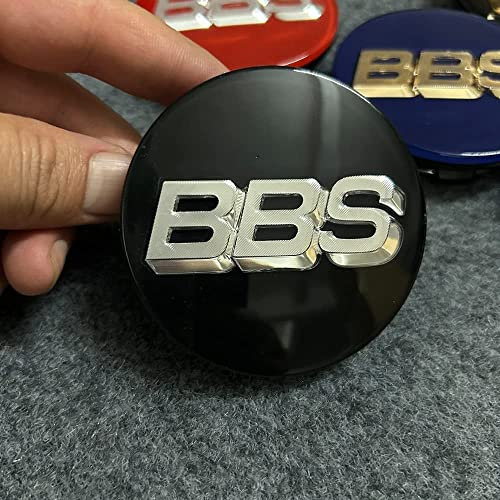 THOMIX 4 Stück Nabendeckel für BBS 70MM, Verschleißfest Und Langlebig Radnabenabdeckung Center Radkappen Radnabendeckel Mit Logo Zierdeckel Zubehör,E