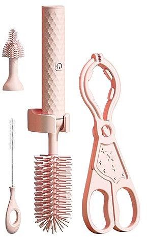 Jasufud Electric Baby Bottle Brush | Electric Silicone Bottle Brush Set,Baby Bottle Cleaning Brush,Bottle Nipples Straw Cleaner Brush,USB Rechargeable Green