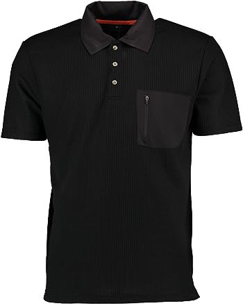 TOM COLLINS Herren Poloshirt Kurzarm Outdoorshirt mit Liegekragen Sefos, Größe:XXL, Farbe:schwarz