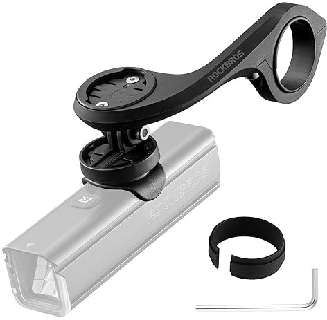 ROCKBROS Fahrradcomputerhalterung GPS-Halterung Kompatibel mit Garmin, iGPSPORT für Fahrradlenker 32-35 mm Rennrad MTB Fahrradzubehör