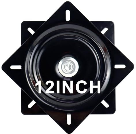 30,5 cm Lazy Susans Plattenspieler-Lager-Drehgelenk-Zinkplatte, 30,5 cm schwarze quadratische Lazy Susan Drehtablett Hardware-Ersatzteile, 800 lbs Kapazität Last