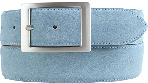 BELTINGER Herren-Gürtel aus Veloursleder mit Doppel-Schnalle 4 cm | Velour-Ledergürtel für Herren 40mm | Wildleder-Gürtel 4cm