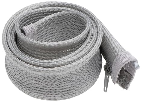 Gaine Câble 1M 30mm Fermeture éclair câble Manchon Couverture Flexible Nylon Fil Cordon Hider câble Gestion Organisateur for Bureau à Domicile Ordinateur TV Bureau Câble Cache Fil (Color : Gray)
