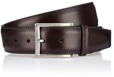 LINDENMANN Premium Ledergürtel Handmade in EU 35 mm braun, Farbe/Color:braun, Size US/EU:Bundweite 110 cm Gesamtlänge 125 cm W 43.3 XL