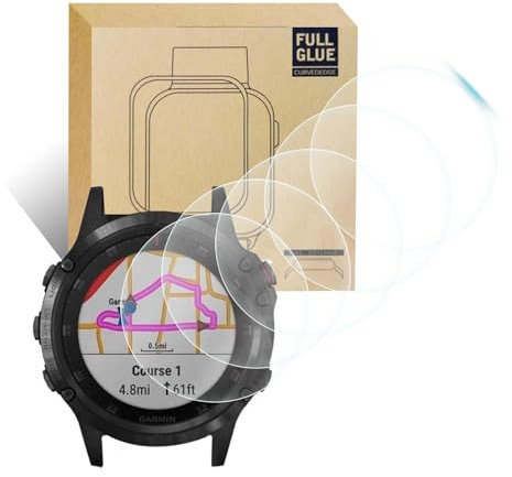 DINGK 5 Stücke Displayschutzfolie Kompatibel für Garmin Fenix 5S/Fenix 5S Pro Folie HD Gehärtetes Glas Kratzfest Schutzfolie für Garmin Fenix 5S/Fenix 5S Pro (1)