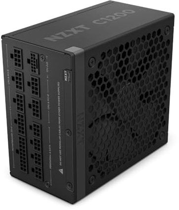 NZXT C1200 Gold ATX 3.1 - Alimentatore per PC da gaming completamente modulare a rumorosità ridotta - 1200 watt - 80 PLUS Gold - Connettore 12V-2x6 - Condensatori 100% giapponesi - Nero