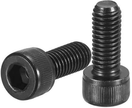 QUARKZMAN M8-1.25x20 Vis à Tête Creuse Hexagonale, Vis à Tête Creuse Allen en Acier au Carbone, Fixations en Oxyde Noir à Filetage Complet pour Machine, 50Pcs