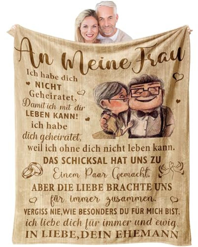 YESTUTI Hochzeitstag Geschenke für Frauen, Jahrestag Geschenk für Sie, Geschenk für Ehefrau, Liebesgeschenke für Frauen, Ich Liebe Dich Geschenke für Frau, Paar Geschenke Decke 150x130CM