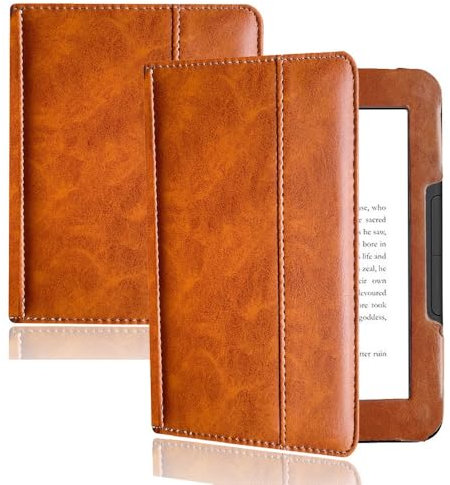 Étui léger en cuir synthétique pour liseuse Nook GlowLight 4 (2021) / Nook GlowLight 4e (2022) 6 (marron)