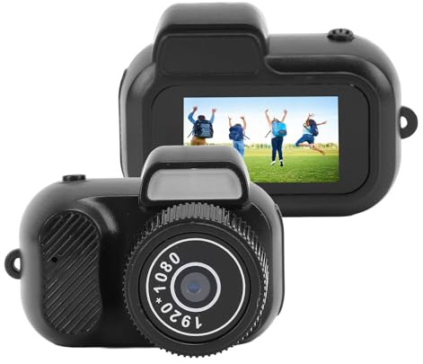 Mini Caméra d'action Caméscope 1080P 2MP, Caméra Vidéo de Poche Portable pour Webcam de Voyage, Sport Vlog, Mini Caméra DVR DV avec Lanière pour Adolescents et étudiants