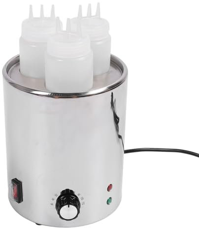 Adjustable Electric Sauce Heater, Sauce Heater Warmer, Stainless Steel Cheese Dispenser Nacho Hot Chocolate Butter Heat Preservation Machine for Curries and Caramel(UK)