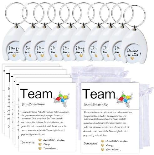 15er Team Karte + 15pc Einkaufswagenchip Geschenke Kollegen Abschiedskarten Büro und Arbeit Dankeschön Geschenke Mitarbeiter kleines Dankeschön für Kollegen Dankeskarten Mitarbeitergeschenk Super Job