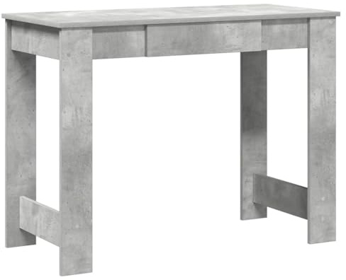 vidaXL Desk Concrete Grey 100x45x75 cm Engineered Wood, office desk, study desk, standing desk, computer desk, writing desk, home office furniture