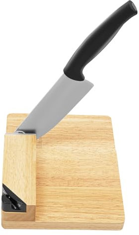 Hydrangeary Wooden Seat Guillotine Knife Rice Cake Cutter Wooden Ham Cutter, for Cut Bacon Beef Jerky Ham Bread Sausage Hot Dogs etc.