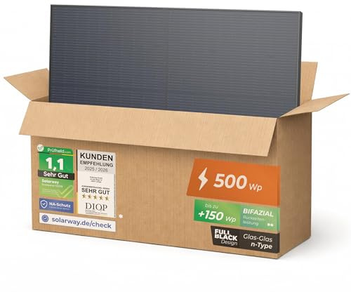 NAKA Solarmodul 500 W JAM60D41-500/LB Vollschwarz 1953 mm x 1134 mm x 30 mm 27,3 kg 1x Solarpanel 0% MwSt.