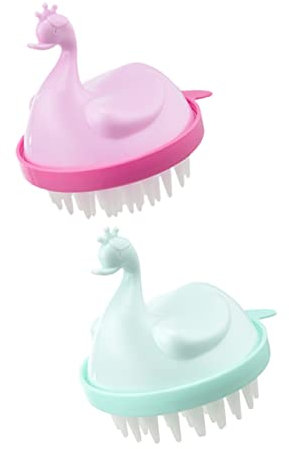 FOMIYES 2 Stück Kopfhautmassagebürste Haarwäscher Mit Silikonborsten Kopfhautpeeling Massagegerät Für Dusche Und Haarreinigung Zur Juckreizlinderung Und Entspannten Kopfhautpflege