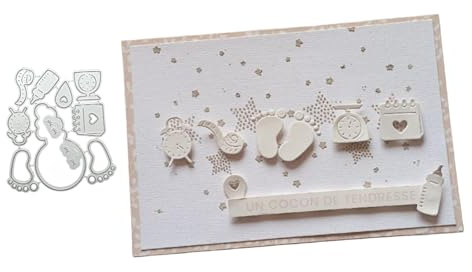 Baby Fuß Stanzschablone, Metall Stanzformen Set für Kartenherstellung | Stanzbögen, Die Cuts für DIY Scrapbooking, Fotoalbum, Journale Prägungen,Karten Dekorative