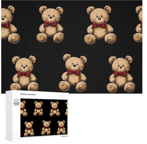 Teddy Bears Wooden Jigsaw Puzzles for Adults Brain-Teasing Game Idea Puzzle Gift 1000 PCS