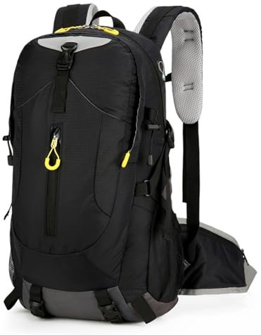AONETIGER 30L Wanderrucksack Herren Damen Leicht Trekkingrucksack Wasserdicht Reiserucksack mit Regenschutz Outdoor Camping Radfahren Wandern Rucksack (Schwarz)